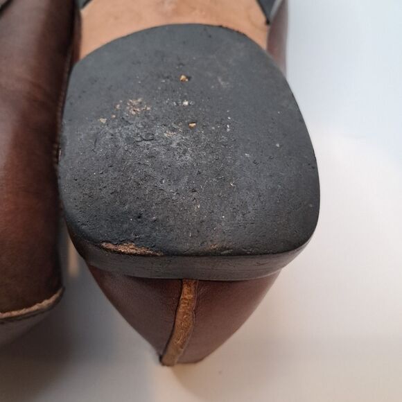 CYDWOQ Hand Made in USA Brown Leather Loafers Slip-Ons Shoes Womens 39 / Sz 8.5 - Picture 16 of 16